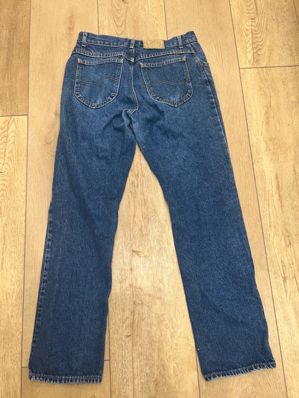 VTG Lee MR Mens Denim Blue Jeans Straight 33x32 Union Made Cotton Made in USA